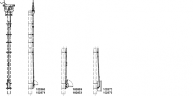 Disconnect switch complete Duplex with manual operating gear, crosswise, at the end of pole, Duplex 3.6 kV with switch drive lifting 75/120 mm (manual) to HEB 180-220