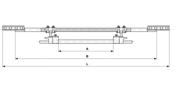 Section insulator ETB 1200 V within copper tube, simple, for 1 grooved contact wire 100-120 mm²