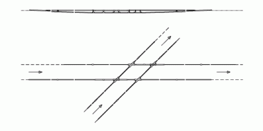 Crossing ETB-ETB, rigid, with crossing piece 20° rigid