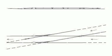 Switch U99 mechanical, 10° asymmetric left / right for grooved contact wire 100-107 mm²