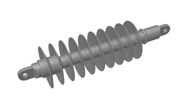 Isolateur en silicone 25 kV avec fourche et éclisse