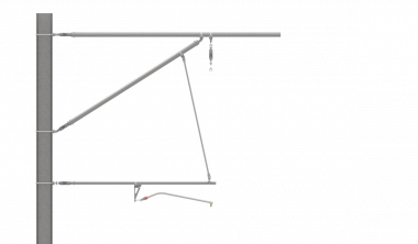 ARCAS Ausleger, halbnachgespannt (HN), Stützrohr, ≥30°-90°, ZUG, Lf= 2.45-3.30m