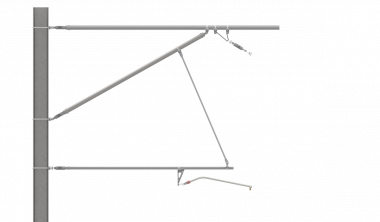 ARCAS Ausleger, halbnachgespannt, DC, Stützrohr, 30°-0°, ZUG, Lf= 3.30-3.90m