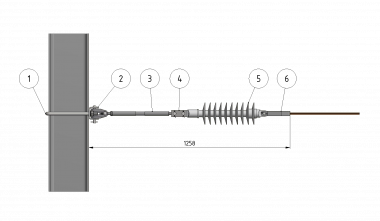 Amarrage fil de contact 120 mm²