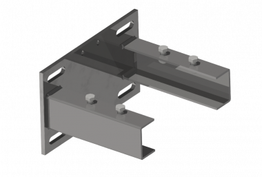 Console pour sectionneur Duplex et à cornes, portée en travers, le long du mât HEB 180-260 ou parallèle au mur