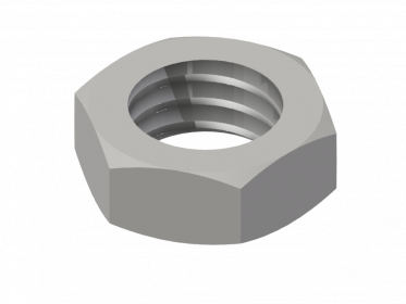 Hexagon nut, Ww 1/2" x 0.5 right-handed thread