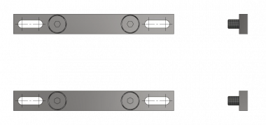 Fixation commande sectionneur sur poutrelles à larges ailes HEB 180–220 pour commande électrique type MFL 200 leveé 120 mm