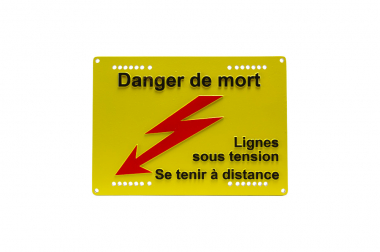 Plaque avis de danger