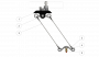 Suspension de ligne de contact TB avec corps isolé KUSYS, en alignement sur tube G2" 0-2.5° pendule