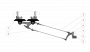 Contact wire suspension ETB with line insulator type 2, in curves to pipe G2.5" 8-10° with curve rail type 2, M16