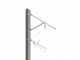 ARCAS Ausleger, halbnachgespannt (HN), Tragrohraufhängung mit Seilhänger, ≥30°-90°, ZUG, Lf= 1.65-2.65m