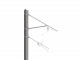 ARCAS Ausleger, halbnachgespannt (HN), Tragrohraufhängung mit Seilhänger, ≥30°-90°, ZUG, Lf= 2.45-3.30m