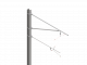 ARCAS Ausleger, halbnachgespannt (HN), Tragrohraufhängung mit Seilhänger, ≥30°-90°, ZUG, Lf= 3.58-4.40m