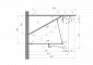 ARCAS Ausleger, halbnachgespannt (HN), Stützrohr, ≥30°-90°, ZUG, Lf= 2.75-3.65m