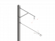 ARCAS Ausleger, halbnachgespannt (HN), Tragrohraufhängung mit Seilhänger, ≥30°-90°, DRUCK, Lf= 1.65-2.65m