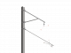 ARCAS Ausleger, halbnachgespannt (HN), Tragrohraufhängung mit Seilhänger, ≥30°-90°, DRUCK, Lf= 2.15-2.90m