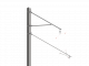 ARCAS Ausleger, halbnachgespannt (HN), Tragrohraufhängung mit Seilhänger, ≥30°-90°, DRUCK, Lf= 2.75-3.65m