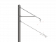 ARCAS Ausleger, halbnachgespannt (HN), Tragrohraufhängung mit Seilhänger, ≥30°-90°, DRUCK, Lf= 3.03-3.90m