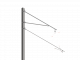 ARCAS Ausleger, halbnachgespannt (HN), Tragrohraufhängung mit Seilhänger, ≥30°-90°, DRUCK, Lf= 3.98-4.80m