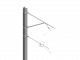 ARCAS Ausleger, halbnachgespannt (HN), Tragrohraufhängung mit Seilhänger, 30°-0°, ZUG, Lf= 2.75-3.32m