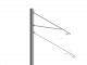 ARCAS Ausleger, halbnachgespannt (HN), Tragrohraufhängung mit Seilhänger, 30°-0°, DRUCK, Lf= 3.98-4.80m