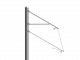 ARCAS Ausleger, halbnachgespannt (HN), Stützrohr, 30°-0°, DRUCK, Lf= 3.03-3.90m