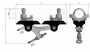 Corps isolé sur tube 2" KUSYS  type 2 avec œillet de suspension double