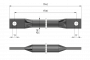 Tringlage de commande droit, L= 1700 mm