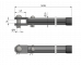 Tringlage de commande droit complet, L= 6000 mm, pour sectionneurs Duplex, à cornes et rotatif Alpha