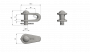 Shackle for loop insulator, with pin, STL HDG